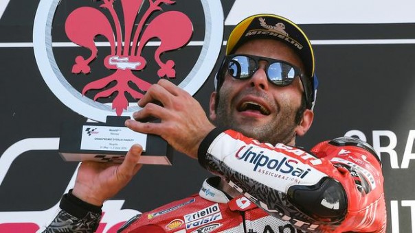Shed down in tears, Danilo Petrucci dedicated his first win in MotoGP to his colleague, Andrea Dovizioso
