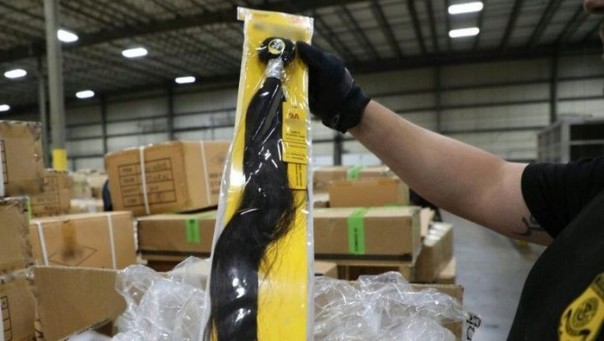 US seizes products from human hair from China