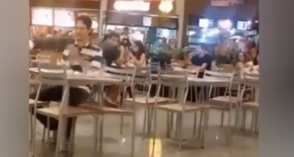 Video of a man celebrating his birthday alone